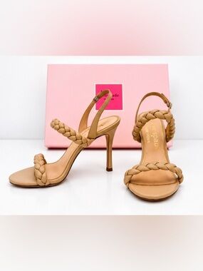Kate Spade Saffron Leather Slingback Sandal Heel NWB 8.5